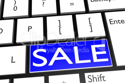 Computer keyboard with font SALE