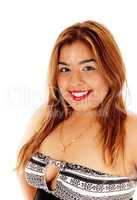 Smiling Asian woman in closeup.