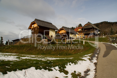 kleine Berghütten in den Kärtner Alpen