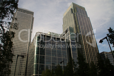 Bürohäuser an der Canary Wharf in London