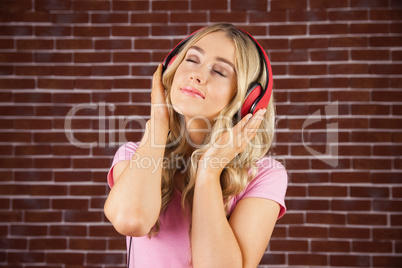 Pretty young woman with headphones