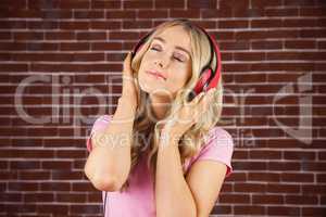 Pretty young woman with headphones