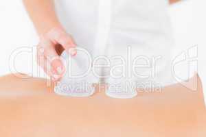 Woman enjoying suction massage
