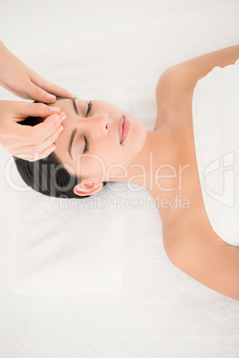 Woman in an acupuncture therapy