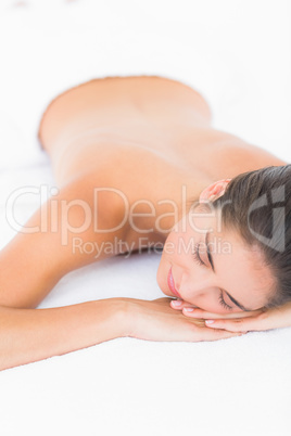 Beautiful blonde enjoying a massage