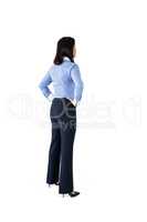 Businesswoman standing with hands on hips