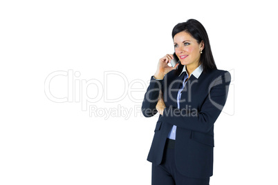 Brunette businesswoman on the phone