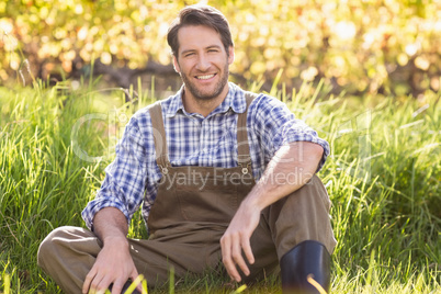 Smiling farmer looking at the camera