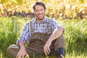 Smiling farmer looking at the camera