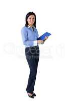 Businesswoman using her tablet pc