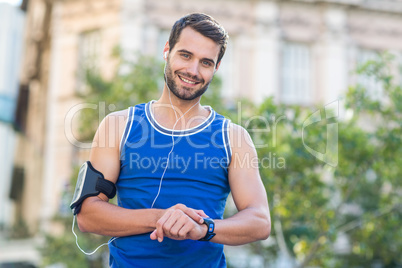 Portrait of an handsome athlete