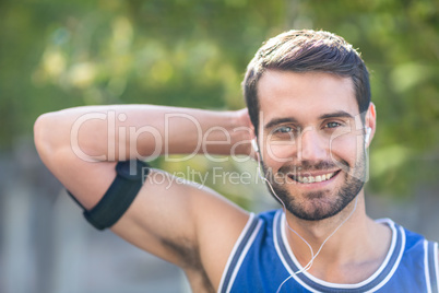 Portrait of an handsome athlete