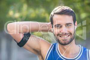 Portrait of an handsome athlete