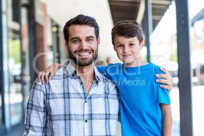 Portrait of a son and a father