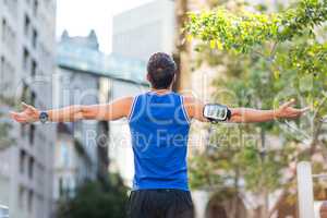 An handsome athlete enjoying the sun