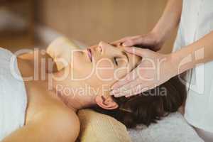 Young woman getting a massage