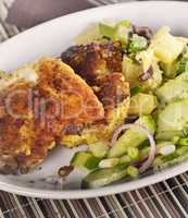 Chicken Schnitzel With Vegetables
