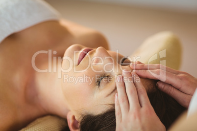 Young woman getting a massage