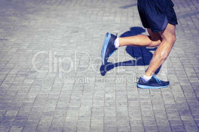 Legs of an athlete running