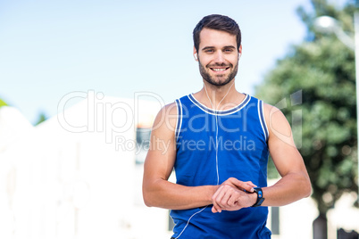 Portrait of an handsome athlete