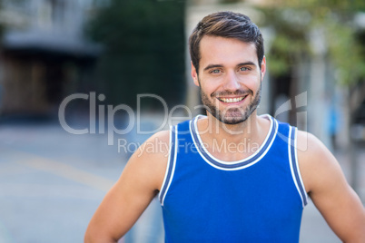 Portrait of an handsome athlete