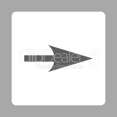 Arrow Axis X flat dark gray and white colors rounded button