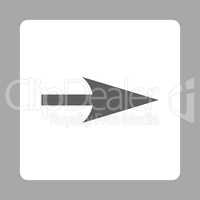 Arrow Axis X flat dark gray and white colors rounded button