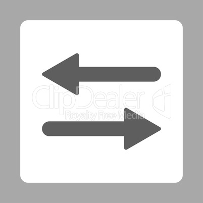 Arrows Exchange Horizontal flat dark gray and white colors rounded button