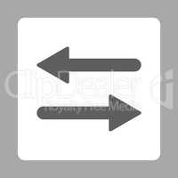 Arrows Exchange Horizontal flat dark gray and white colors rounded button