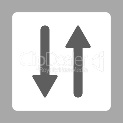 Arrows Exchange Vertical flat dark gray and white colors rounded button