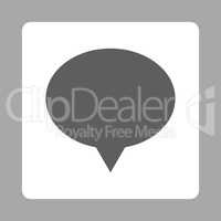 Banner flat dark gray and white colors rounded button