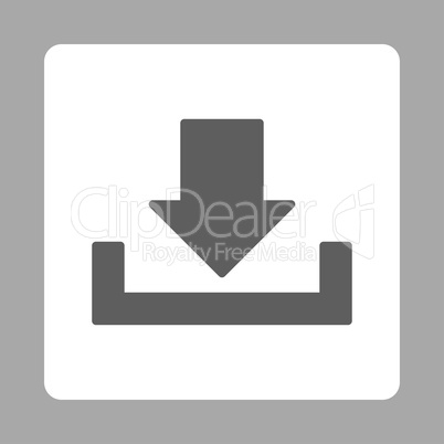 Download flat dark gray and white colors rounded button