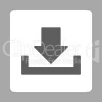 Download flat dark gray and white colors rounded button