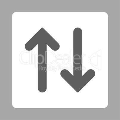 Flip Vertical flat dark gray and white colors rounded button