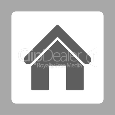 Home flat dark gray and white colors rounded button