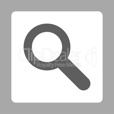 Search flat dark gray and white colors rounded button