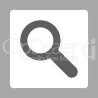 Search flat dark gray and white colors rounded button