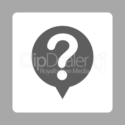 Status flat dark gray and white colors rounded button