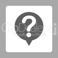 Status flat dark gray and white colors rounded button