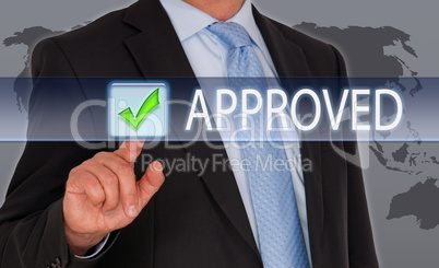 Approved - Businessman with Button