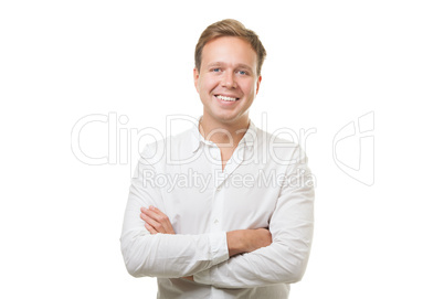 Smiling Man with Folded Arms