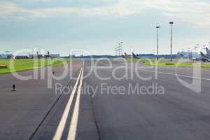 Empty airport road