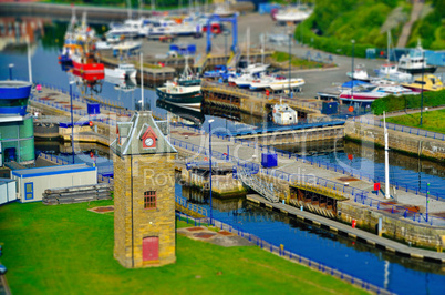 miniatur bunter hafen