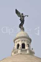 Figur am Victoria Memorial in Kalkutta, Indien