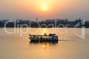 Sonnenuntergang in Kalkutta