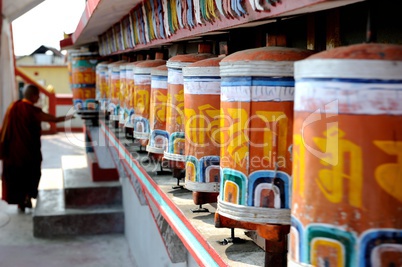 Gebetsmühlen in Klöster in Darjeeling, Indien