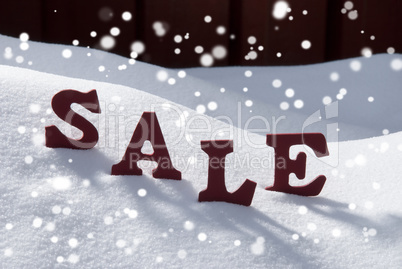Christmas Sale On Snow And Snowflakes