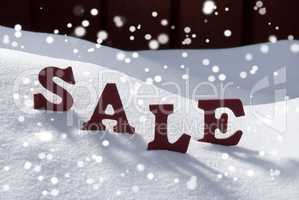 Christmas Sale On Snow And Snowflakes