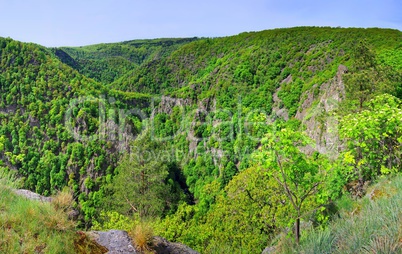 Gebirge Rosstrappe im Harz