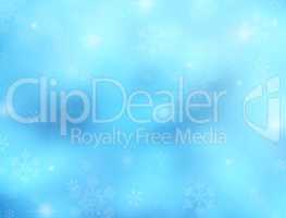 Winter background with snowflakes and stars